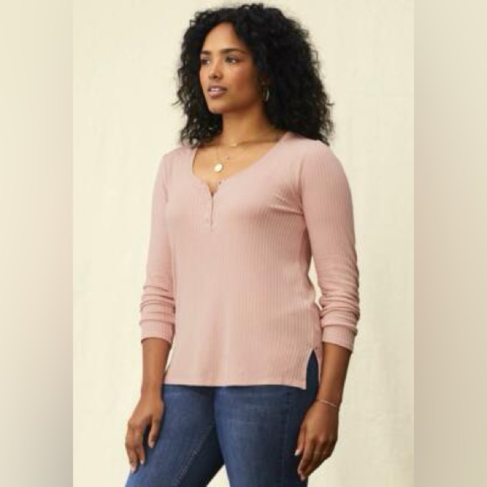Matilda Jane Ryanne Just Imagine Henley Tee Top Women’s Size Medium